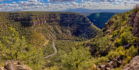 Upper section of Bear Canyon facing south, located in northeastern section of Prescott National Forest near Drake