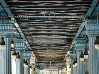 Steel bridge in the city