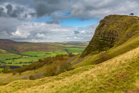 View of Back Tor and Vale of Edale, Derbyshire Peak District, Derbyshire