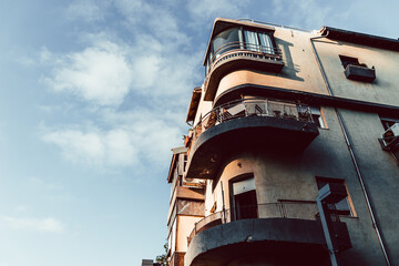 Tel Aviv, Israel - July 1, 2020: example of beautiful architecture in Neve Tzedek district in the...
