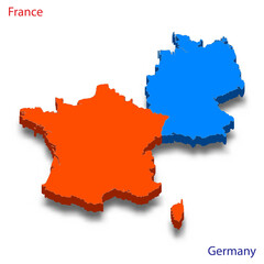 3d isometric map France and Germany, Franco–German relations