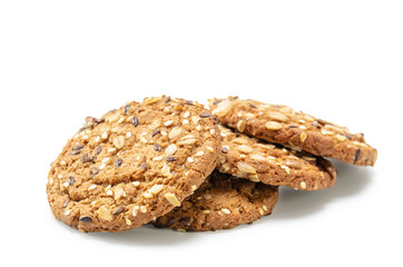 oatmeal cookies sprinkled with cereal grains