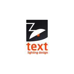 logo design for lamp brand, vector concept design, lightening