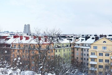 Stockholm houses roof view