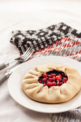 Lenten berry galette on a plate