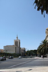 Fototapeta na wymiar Malaga is a seaside town in the Spanish region of Andalusia, a resort center on the Mediterranean
