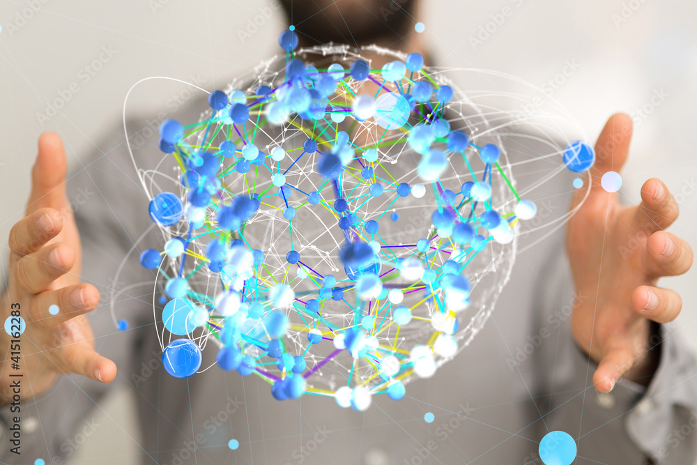 Aufkleber  Digital Network and data concept.