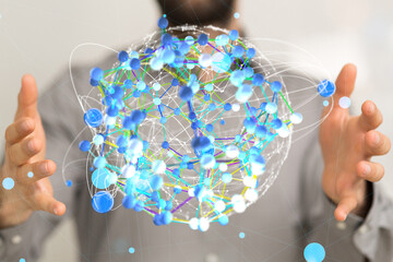  Digital Network and data concept.
