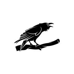 Raven bird vector illustration design