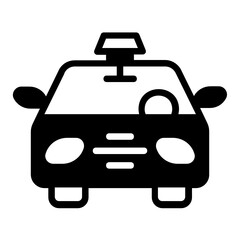 Taxi Concept vector Glyph Icon Design, Cab Service Business Symbol on White background, hail riding Sign stock illustration