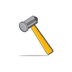 Simple stylish hammer design on isolated white background. hammer design for your website design logo, app, UI. Vector illustration, EPS10