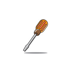 simple stylish screwdriver design on isolated white background. design screwdriver for your website design logo, app, UI. Vector illustration, EPS10