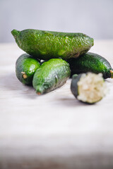 Bunch of fresh tasty finger limes fruits