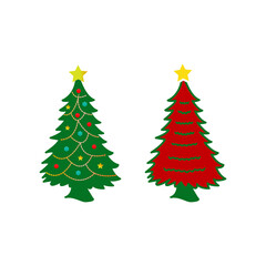 Christmas tree icon vector symbol