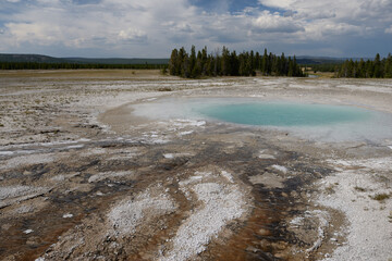 Grand Prismatic Spring at Yellowstone National Park, Wyoming