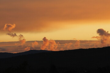 sunset in the mountains