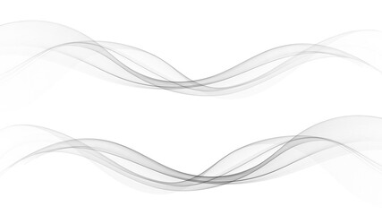 Set of abstract wavy silver wave Gray wave flow