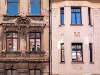 Altbau und Neubau Architektur Haus
