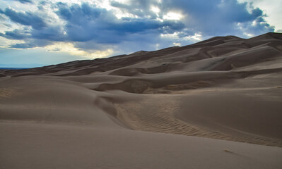 Obraz na płótnie Canvas Desert landscape, Great Sand Dunes National Park, Colorado, US