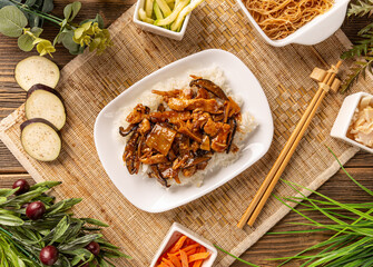 Rice with bamboo shoots