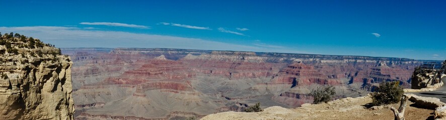 The Grand Canyon Panorama Blue Sky