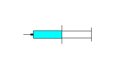 Vaccine syringe. Medical healthcare graphic.