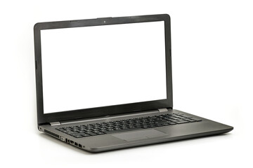 Fototapeta premium Laptop isolated on white background - with clipping paths for laptop and screen