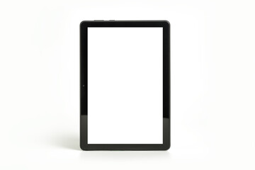 Tablet PC horizontal Isolated on white, front view , include two clipping paths - for tablet and for screen