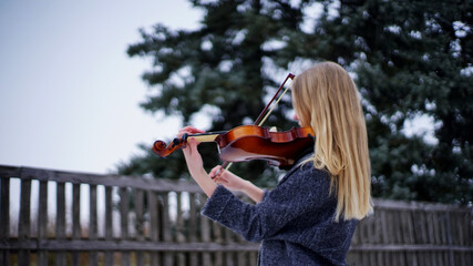 person with a christmas tree
