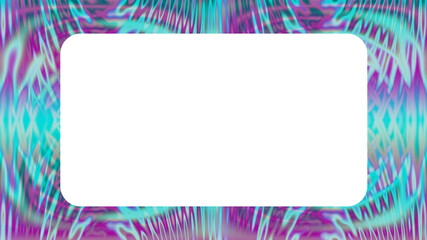 An abstract psychedelic round rectangle border background image.
