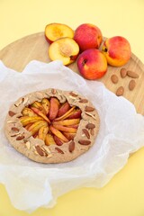 Peach Galette with Almond Nuts