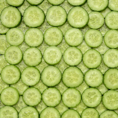 Cucumber slices background