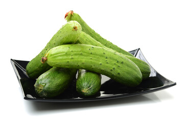 cucumbers on a white background