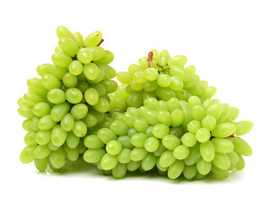 green grapes isolated on white