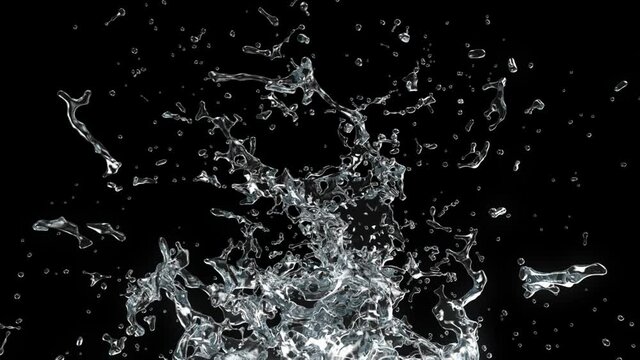Water Transparent Splash Alpha Channel