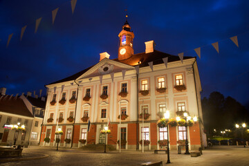 Fototapeta na wymiar Town hall at Town hall square in Tartu. Estonia