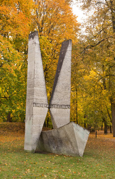 Monument to Friedrich Georg Wilhelm von Struve at Toome hill (Toomemagi) in Tartu. Estonia