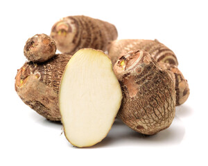 Taro on a white background
