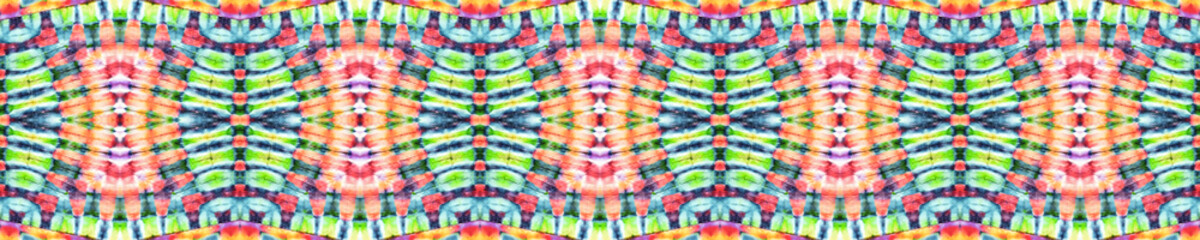 Tie Dye Print. Persian Carpet. Blue Watercolor