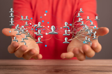 hierarchy connection team group digital