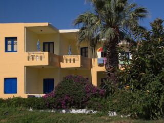 Fototapeta na wymiar Residential house in Kournas on Crete in Greece, Europe 