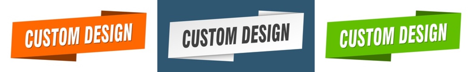 custom design banner. custom design ribbon label sign set