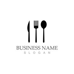 spoon and fork logo and symbol vector image