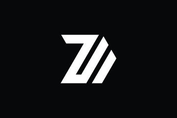 ZD logo letter design on luxury background. DZ logo monogram initials letter concept. ZD icon logo design. DZ elegant and Professional letter icon design on black background. Z D DZ ZD - obrazy, fototapety, plakaty