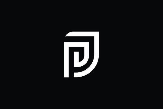 PJ logo letter design on luxury background. JP logo monogram initials letter concept. PJ icon logo design. JP elegant and Professional letter icon design on black background. J P PJ JP