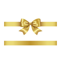 gold ribbon with bow