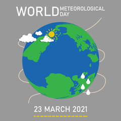 World Meteorological Day Vector Illustration, Simple design, suitable for any Poster, Background. eps 10