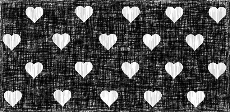pattern with hearts, scrath hearts
