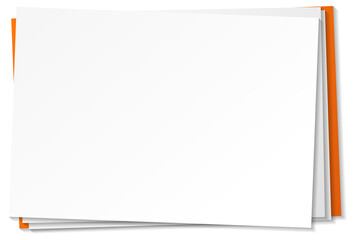 Blank paper note template on white background
