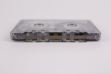 vintage cassette tape for player on white background